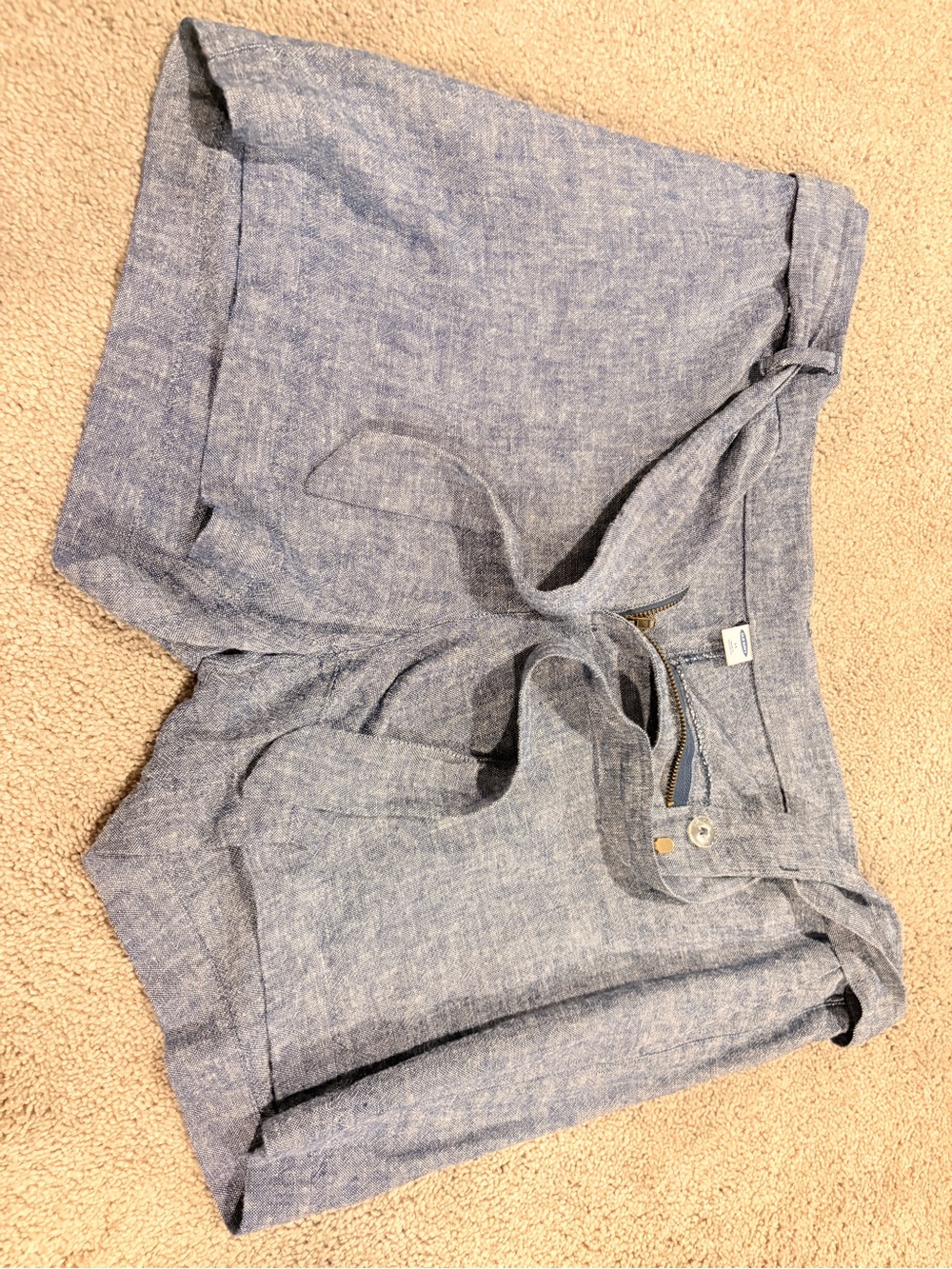 Old Navy Chambray Tie-Waist Shorts - Light Blue